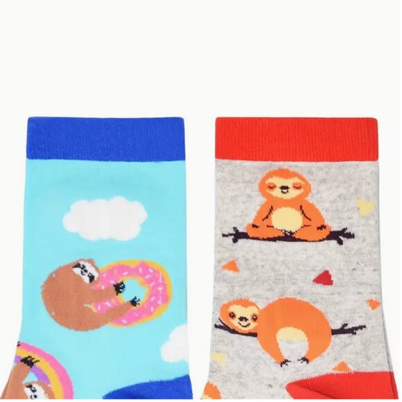 5 Pack Happy Sloth Socks NWT - Picture 4 of 6